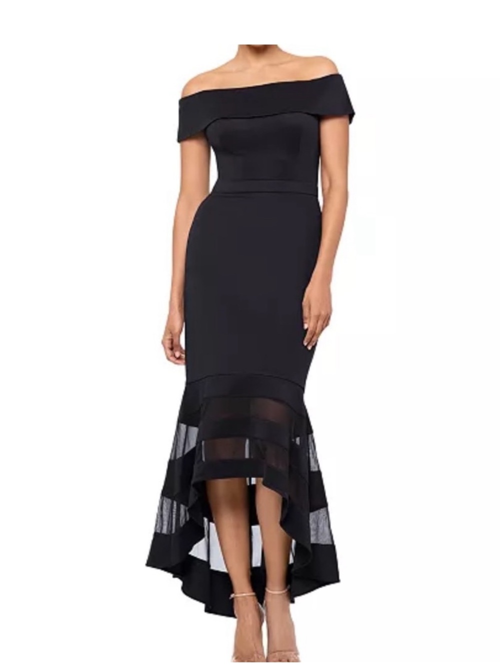 Black off the shoulder Xscape Dress